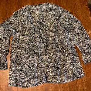 Roz & Ali Ruffle Front Blouse Size 1X